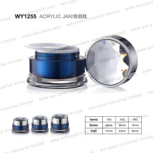Special Luxury Acrylic Jar Blue Color Jar 15g 30g 50g Shiny Cap